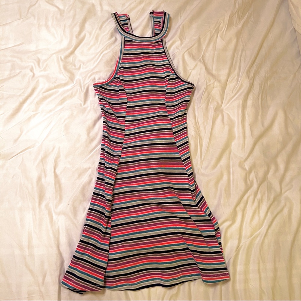 Hollister Pink Colorful Halter Dress